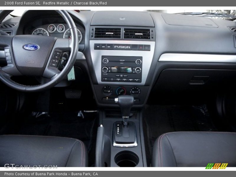 Redfire Metallic / Charcoal Black/Red 2008 Ford Fusion SE