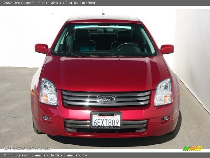 Redfire Metallic / Charcoal Black/Red 2008 Ford Fusion SE