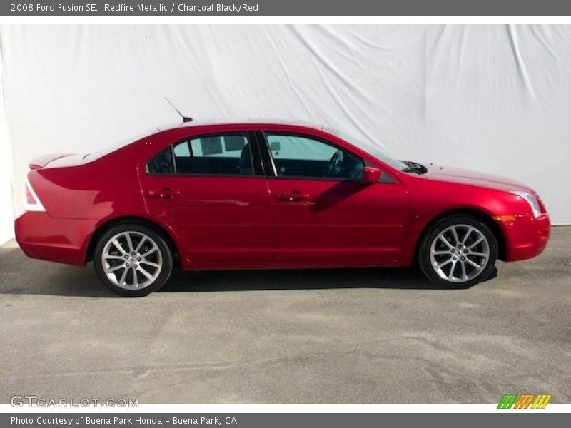 Redfire Metallic / Charcoal Black/Red 2008 Ford Fusion SE