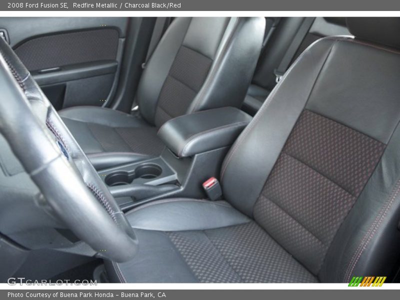 Redfire Metallic / Charcoal Black/Red 2008 Ford Fusion SE