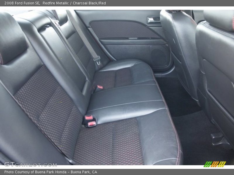 Redfire Metallic / Charcoal Black/Red 2008 Ford Fusion SE