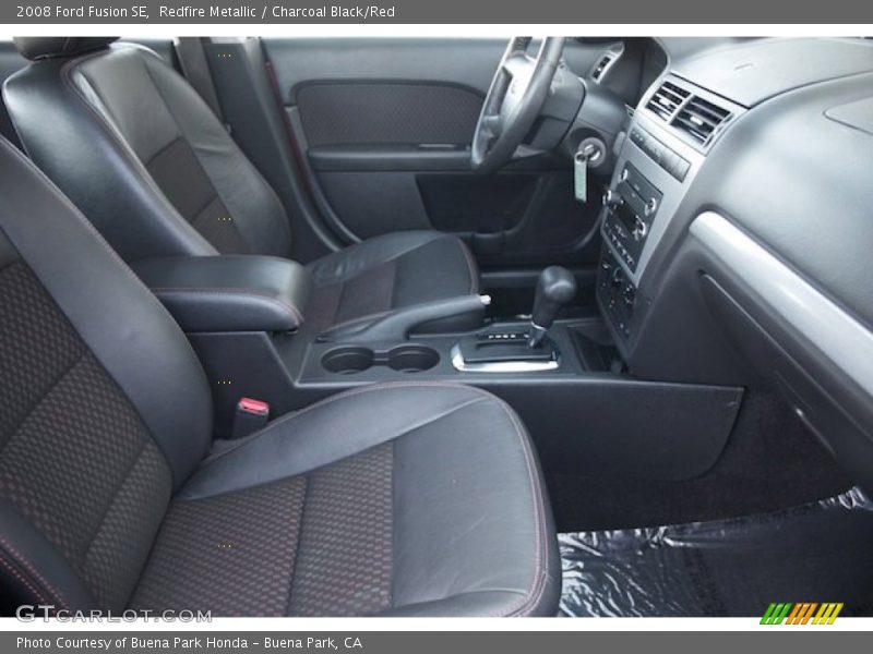 Redfire Metallic / Charcoal Black/Red 2008 Ford Fusion SE