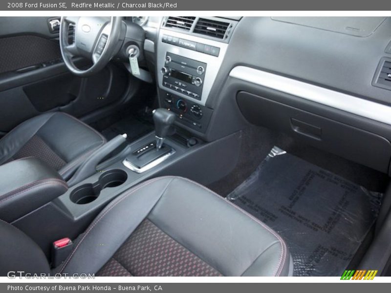 Redfire Metallic / Charcoal Black/Red 2008 Ford Fusion SE