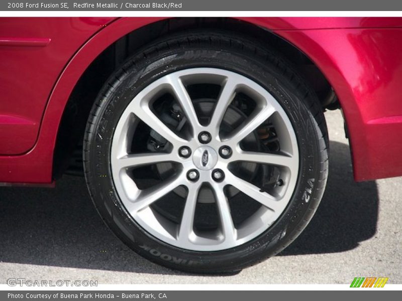 Redfire Metallic / Charcoal Black/Red 2008 Ford Fusion SE