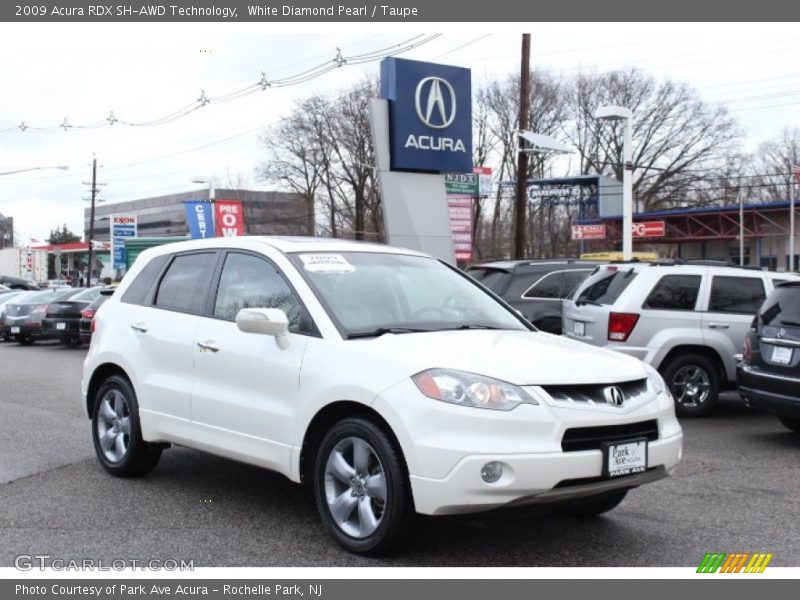 White Diamond Pearl / Taupe 2009 Acura RDX SH-AWD Technology