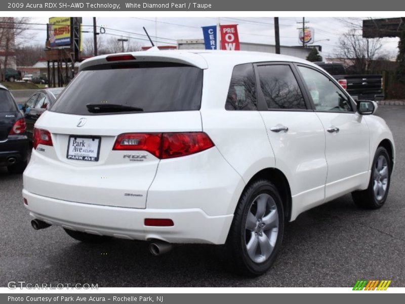 White Diamond Pearl / Taupe 2009 Acura RDX SH-AWD Technology