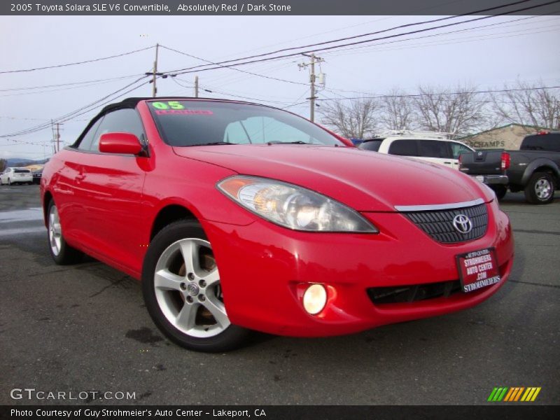 Absolutely Red / Dark Stone 2005 Toyota Solara SLE V6 Convertible