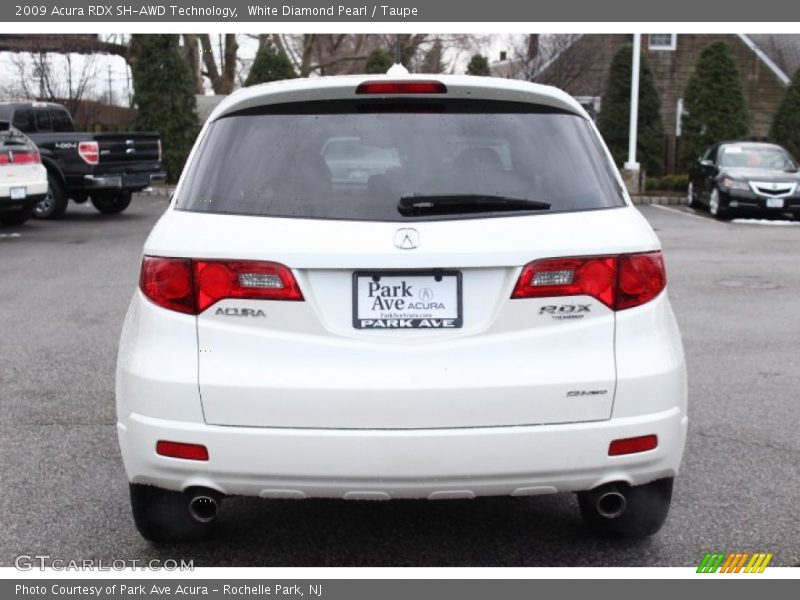 White Diamond Pearl / Taupe 2009 Acura RDX SH-AWD Technology