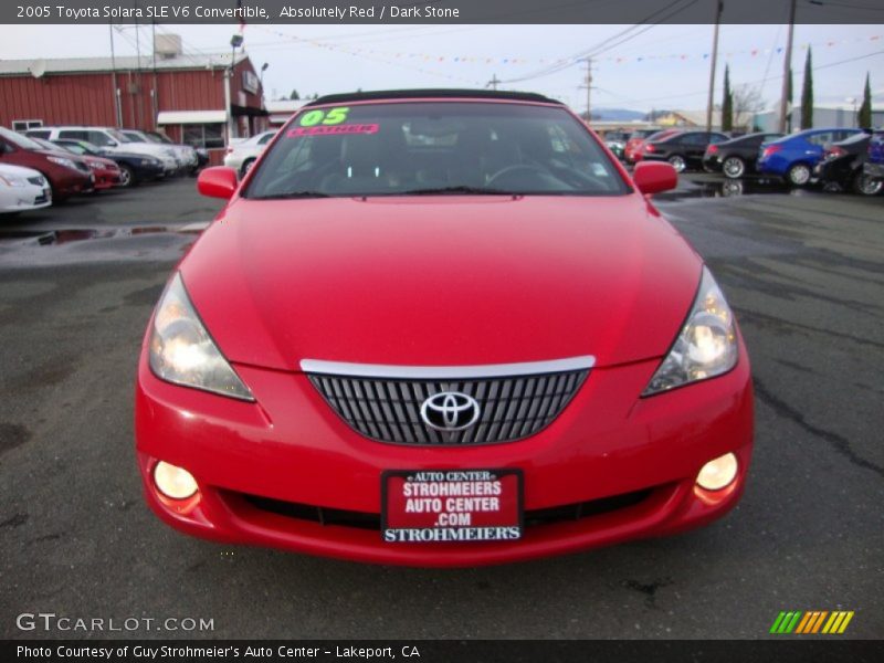 Absolutely Red / Dark Stone 2005 Toyota Solara SLE V6 Convertible