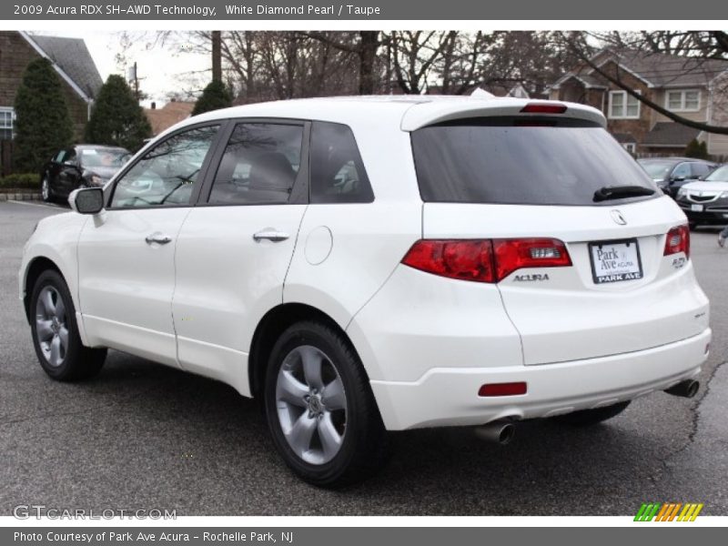 White Diamond Pearl / Taupe 2009 Acura RDX SH-AWD Technology