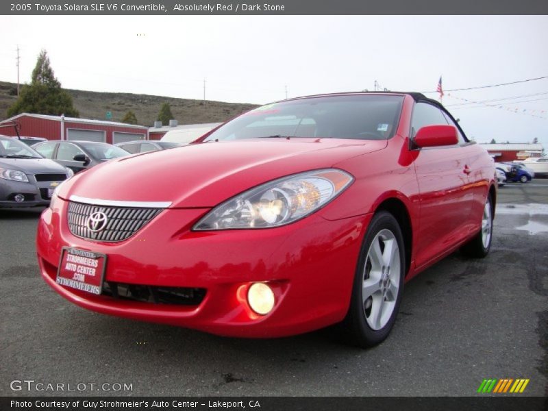Absolutely Red / Dark Stone 2005 Toyota Solara SLE V6 Convertible