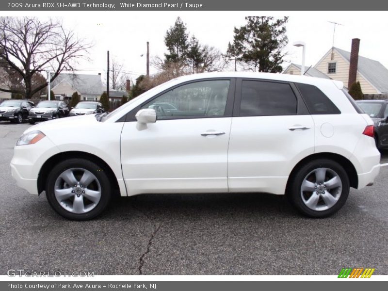 White Diamond Pearl / Taupe 2009 Acura RDX SH-AWD Technology