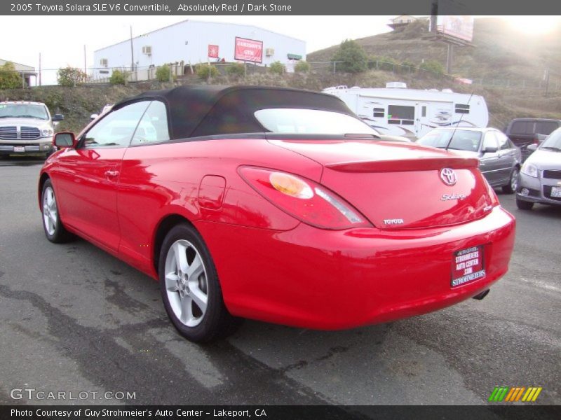 Absolutely Red / Dark Stone 2005 Toyota Solara SLE V6 Convertible