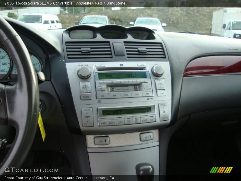 Controls of 2005 Solara SLE V6 Convertible
