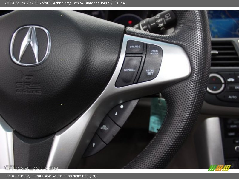 White Diamond Pearl / Taupe 2009 Acura RDX SH-AWD Technology
