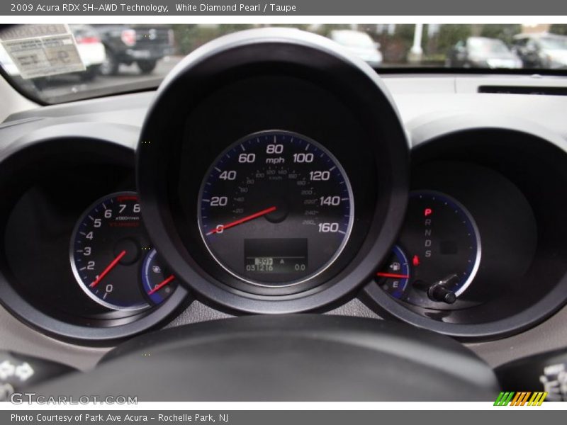White Diamond Pearl / Taupe 2009 Acura RDX SH-AWD Technology