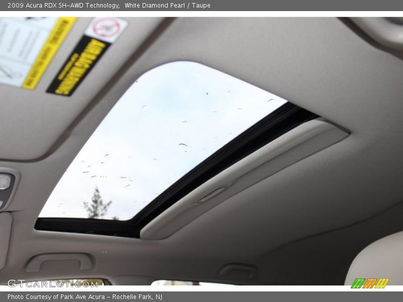 White Diamond Pearl / Taupe 2009 Acura RDX SH-AWD Technology