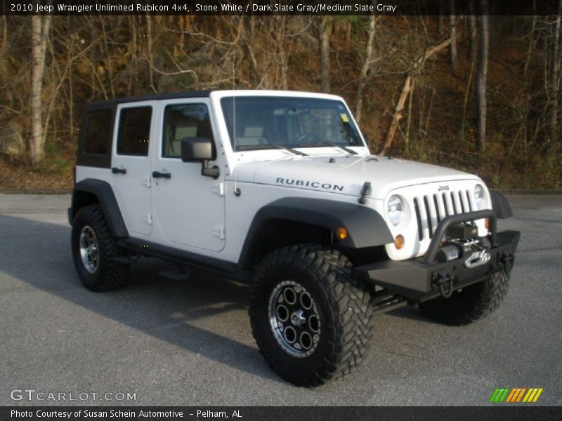 Stone White / Dark Slate Gray/Medium Slate Gray 2010 Jeep Wrangler Unlimited Rubicon 4x4