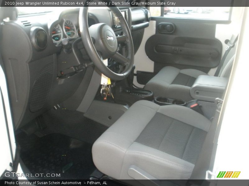 Stone White / Dark Slate Gray/Medium Slate Gray 2010 Jeep Wrangler Unlimited Rubicon 4x4