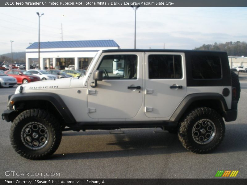 Stone White / Dark Slate Gray/Medium Slate Gray 2010 Jeep Wrangler Unlimited Rubicon 4x4