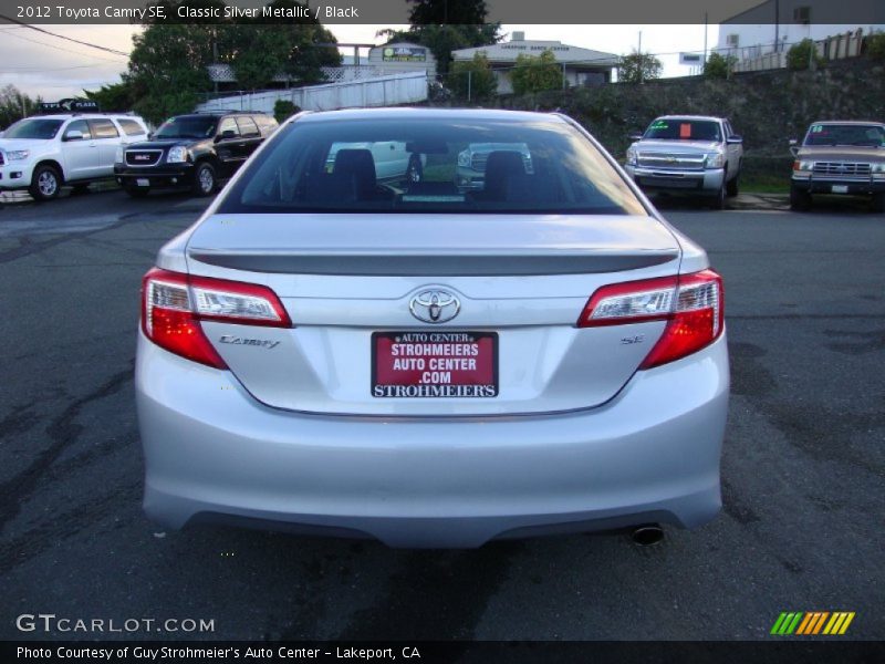 Classic Silver Metallic / Black 2012 Toyota Camry SE