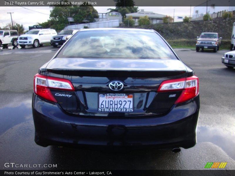 Attitude Black Metallic / Black 2012 Toyota Camry SE