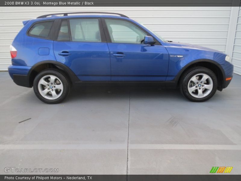 Montego Blue Metallic / Black 2008 BMW X3 3.0si