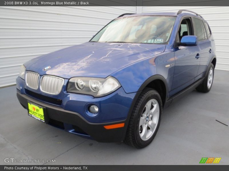 Montego Blue Metallic / Black 2008 BMW X3 3.0si
