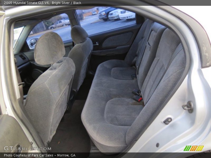 Bright Silver / Black 2005 Hyundai Sonata GLS V6