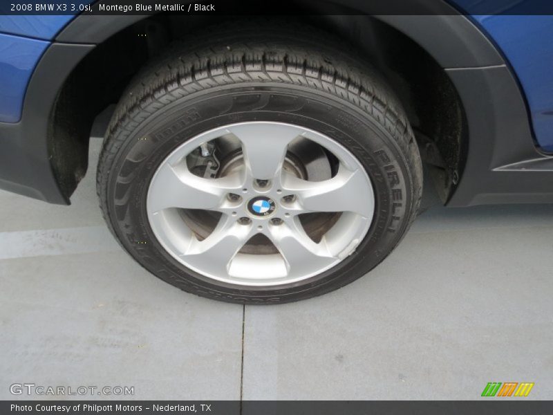 Montego Blue Metallic / Black 2008 BMW X3 3.0si