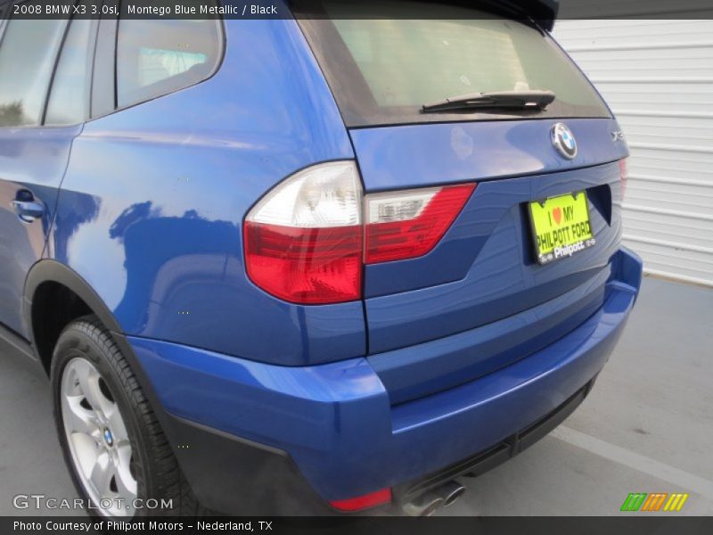 Montego Blue Metallic / Black 2008 BMW X3 3.0si