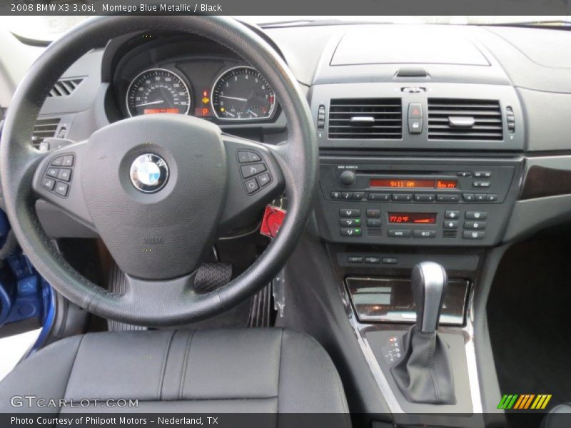 Montego Blue Metallic / Black 2008 BMW X3 3.0si