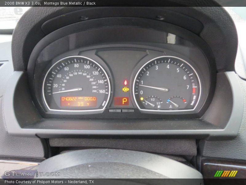 Montego Blue Metallic / Black 2008 BMW X3 3.0si