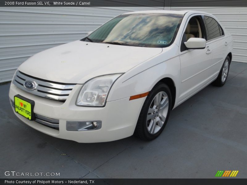 White Suede / Camel 2008 Ford Fusion SEL V6