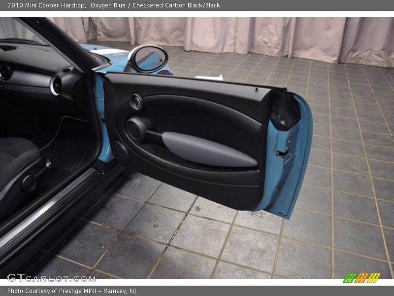Oxygen Blue / Checkered Carbon Black/Black 2010 Mini Cooper Hardtop