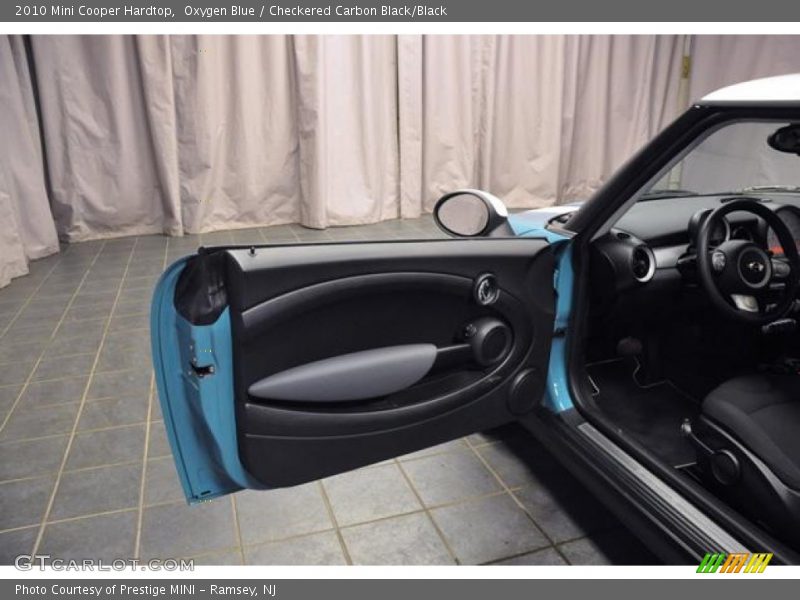 Oxygen Blue / Checkered Carbon Black/Black 2010 Mini Cooper Hardtop