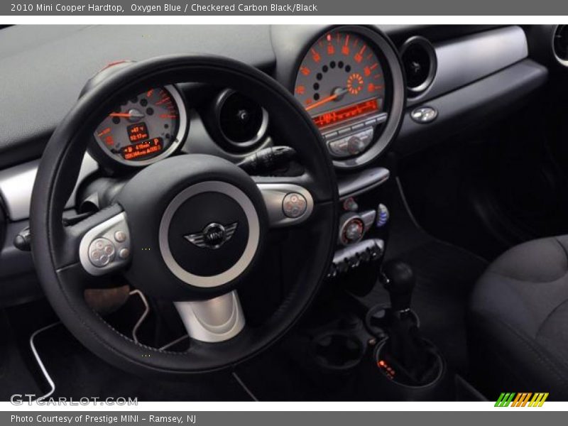 Oxygen Blue / Checkered Carbon Black/Black 2010 Mini Cooper Hardtop