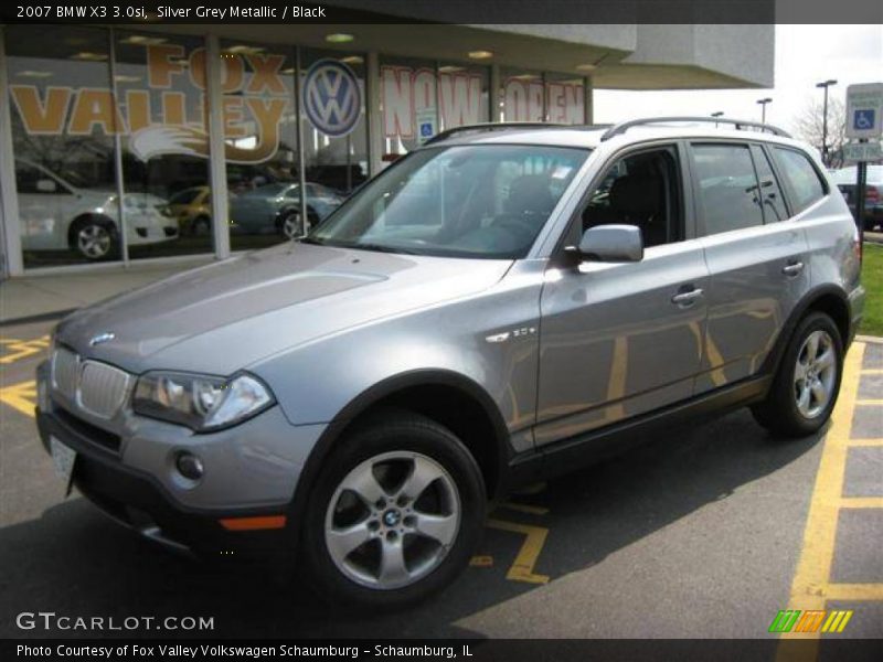 Silver Grey Metallic / Black 2007 BMW X3 3.0si
