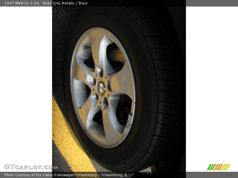 Silver Grey Metallic / Black 2007 BMW X3 3.0si