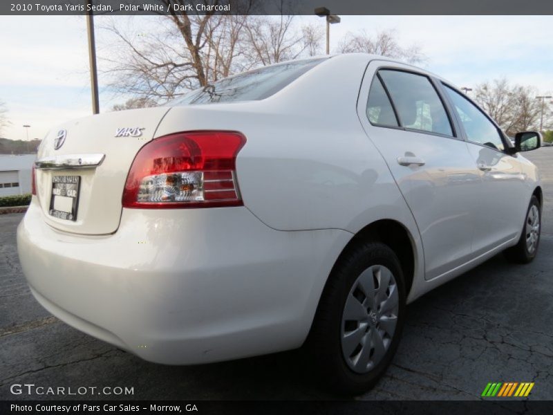 Polar White / Dark Charcoal 2010 Toyota Yaris Sedan