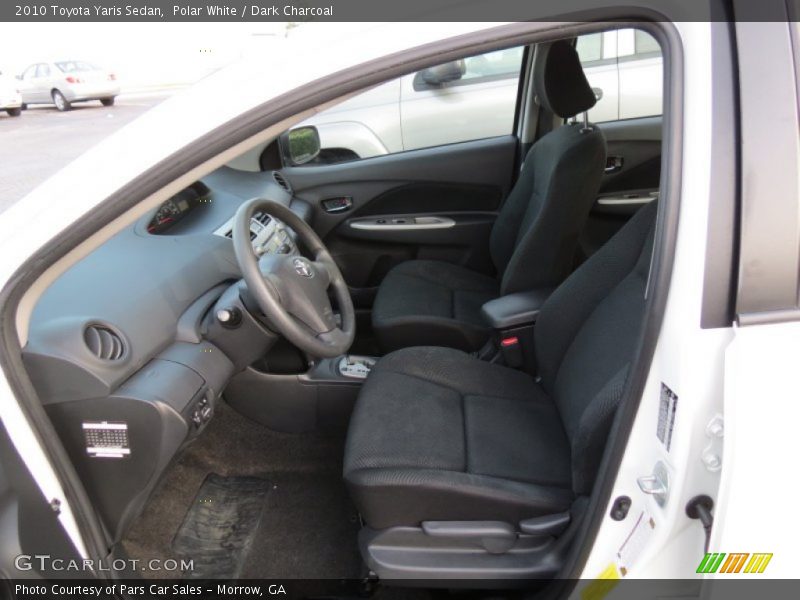 Polar White / Dark Charcoal 2010 Toyota Yaris Sedan