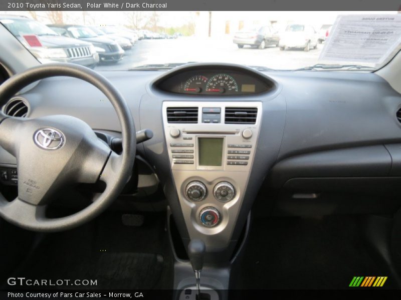 Polar White / Dark Charcoal 2010 Toyota Yaris Sedan