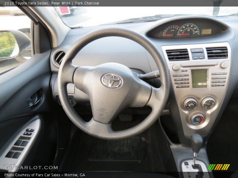 Polar White / Dark Charcoal 2010 Toyota Yaris Sedan