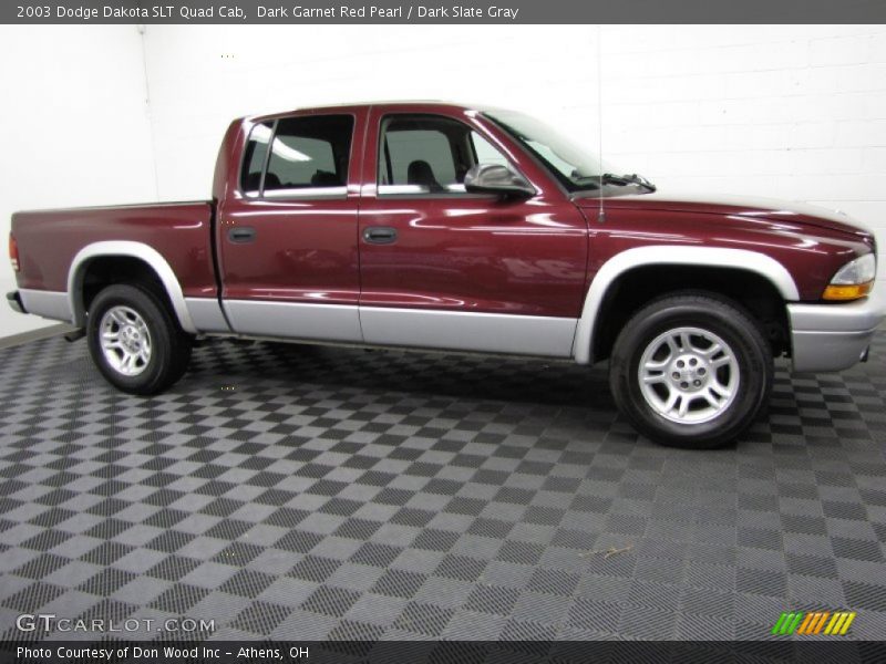 Dark Garnet Red Pearl / Dark Slate Gray 2003 Dodge Dakota SLT Quad Cab