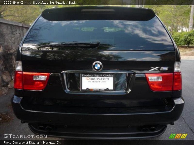 Black Sapphire Metallic / Black 2006 BMW X5 4.4i