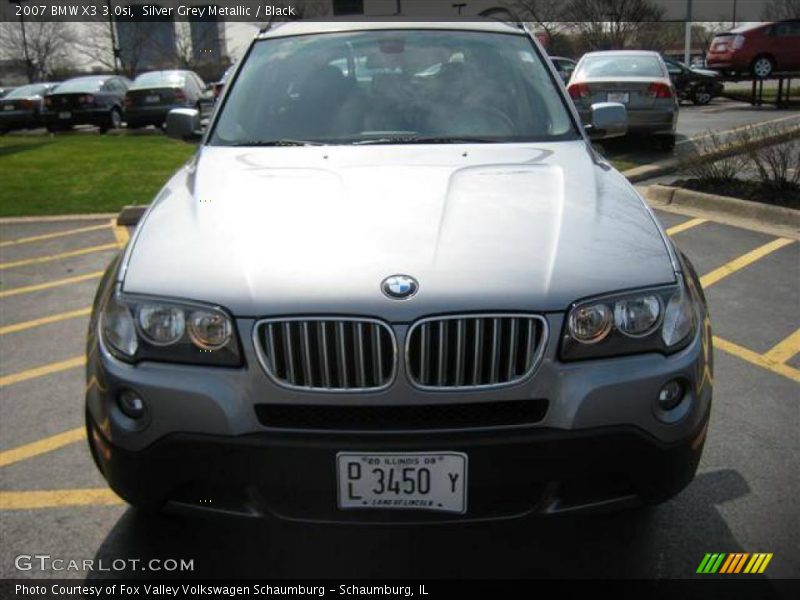 Silver Grey Metallic / Black 2007 BMW X3 3.0si