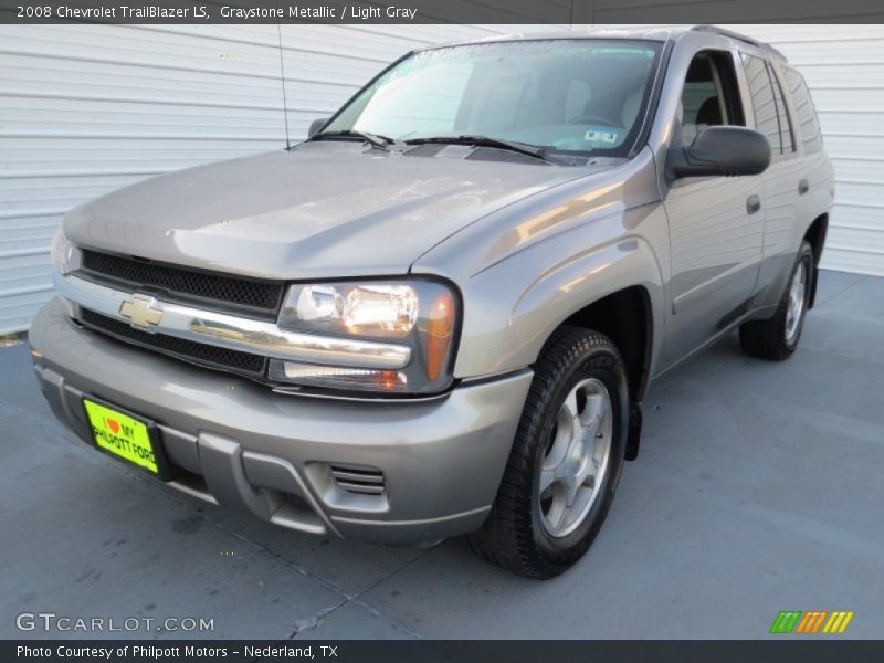 Graystone Metallic / Light Gray 2008 Chevrolet TrailBlazer LS