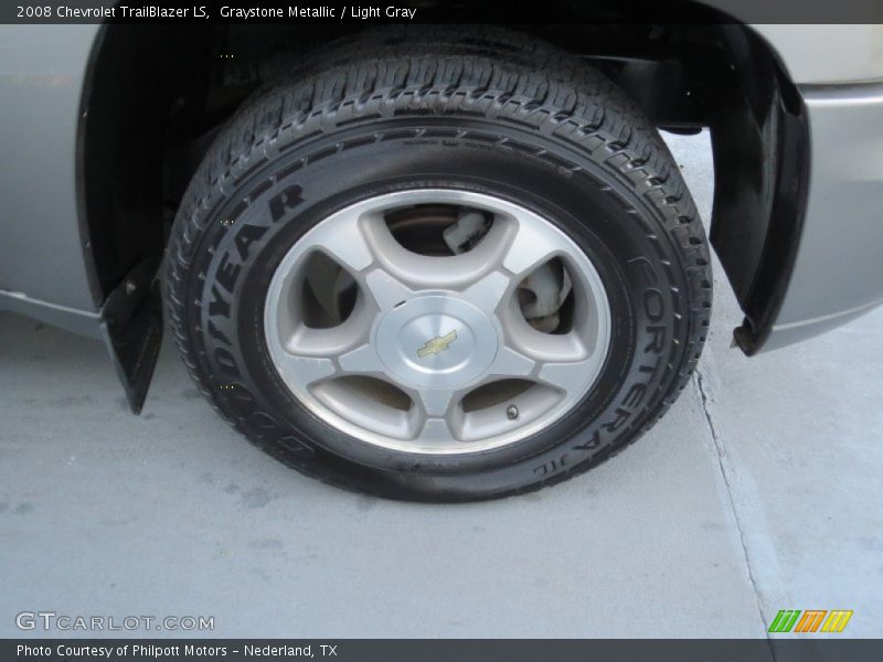Graystone Metallic / Light Gray 2008 Chevrolet TrailBlazer LS
