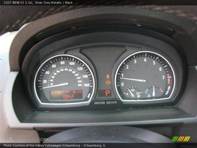 Silver Grey Metallic / Black 2007 BMW X3 3.0si