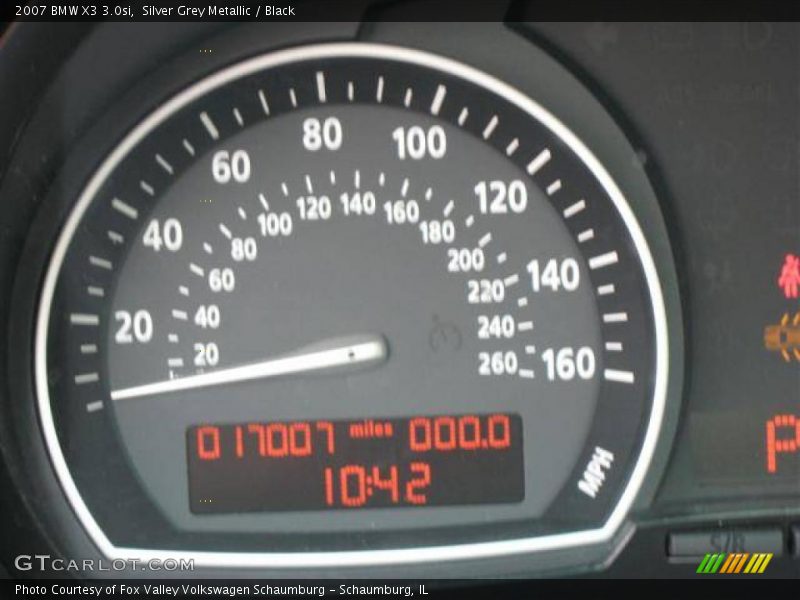 Silver Grey Metallic / Black 2007 BMW X3 3.0si